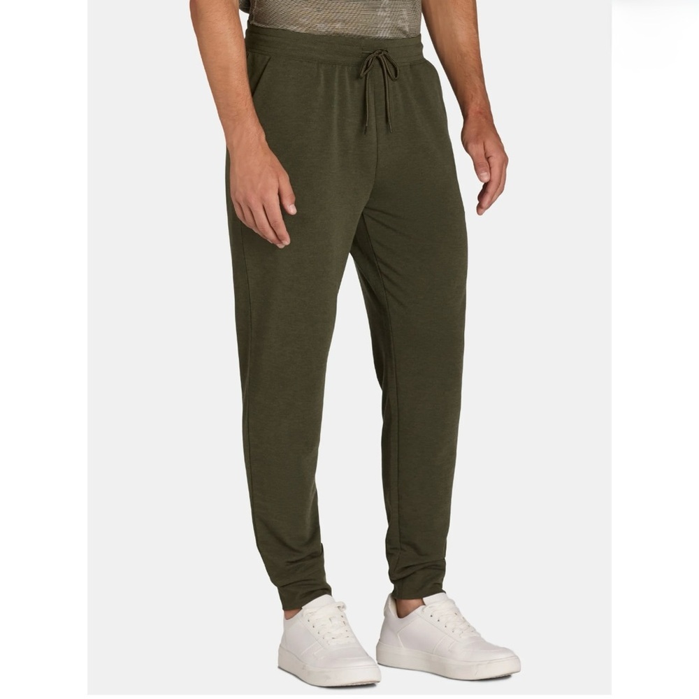 Athletic Works Men's Knit Joggers, Size 3XL Men's Olive Jogger Sweat Pants NWT